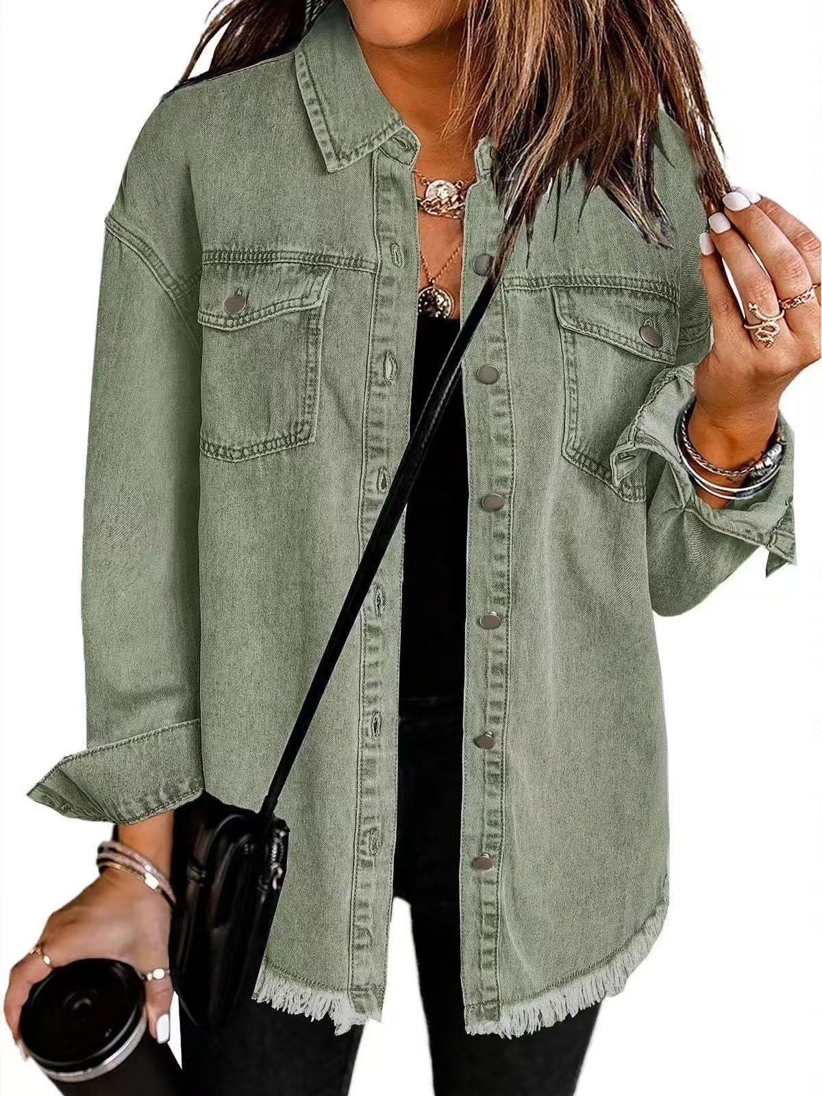 Harper Denim Button Up Jacket