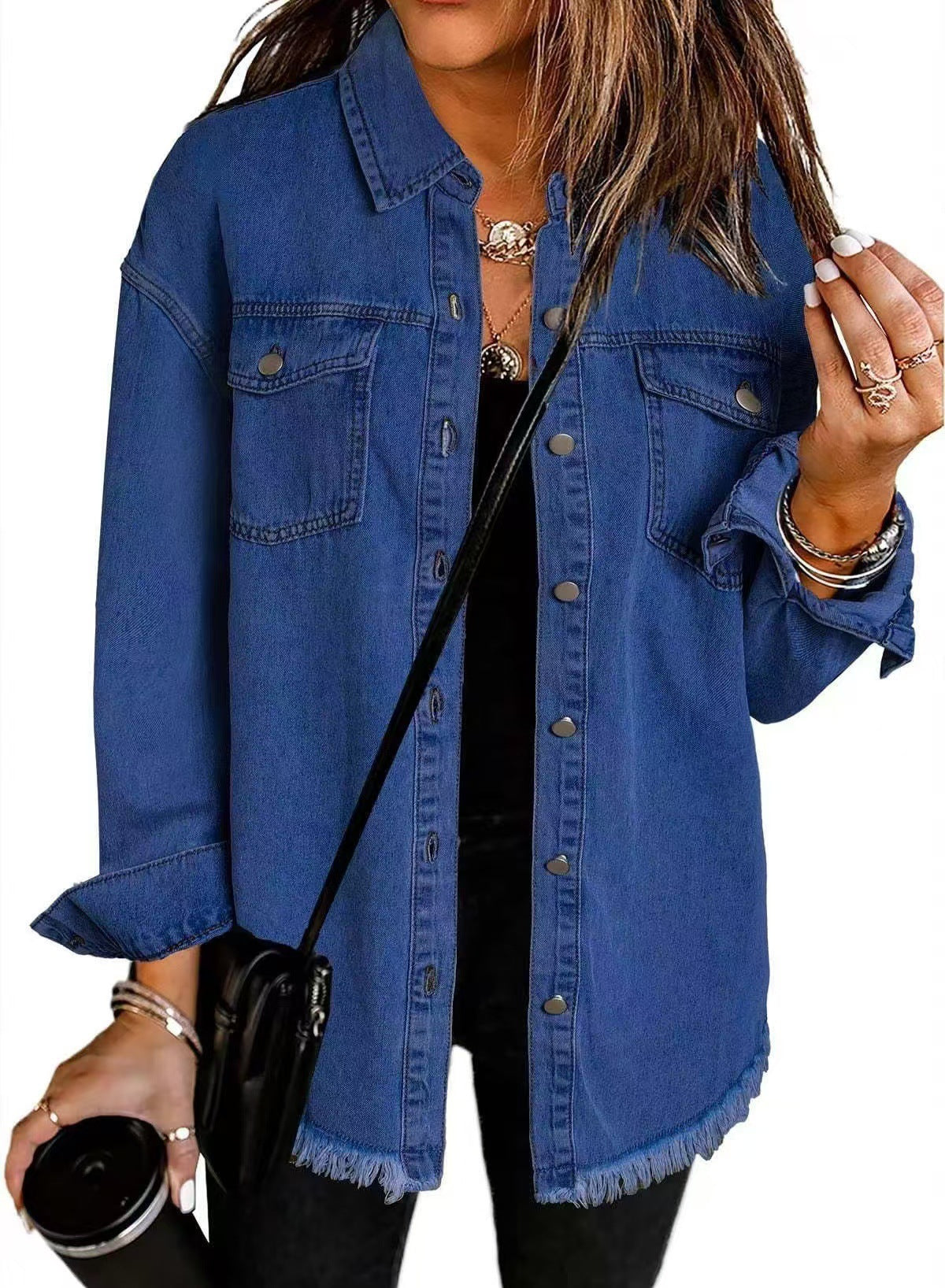 Harper Denim Button Up Jacket