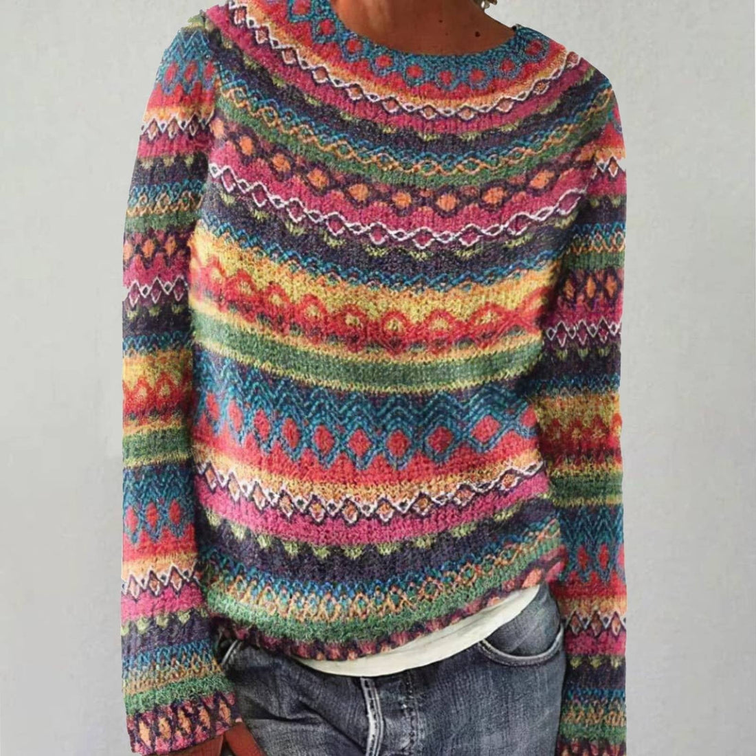 Amelia | Comfortable Retro Sweater – Women’s fashion piece