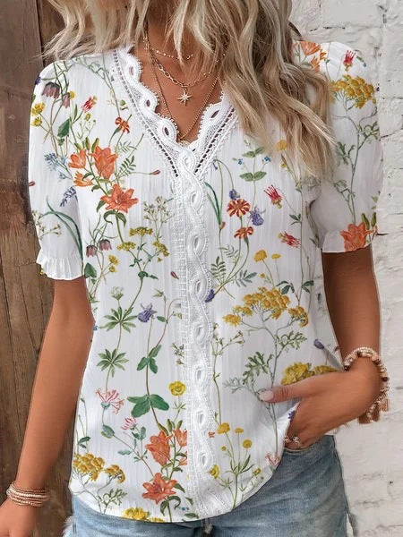 Clara Embroidered Button Blouse
