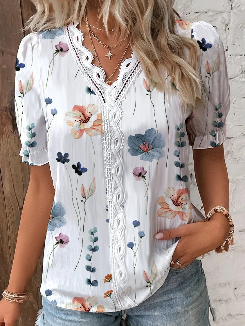 Clara Embroidered Button Blouse