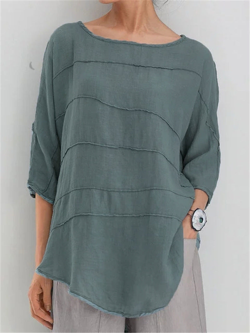 Nadia Textured Relaxed Blouse – Women’s fashion piece