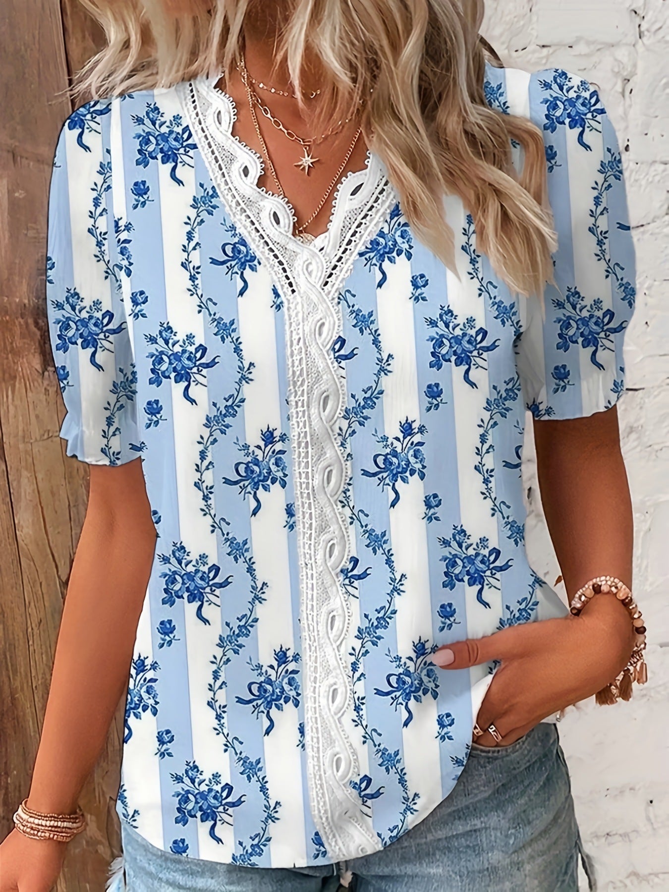 Clara Embroidered Button Blouse