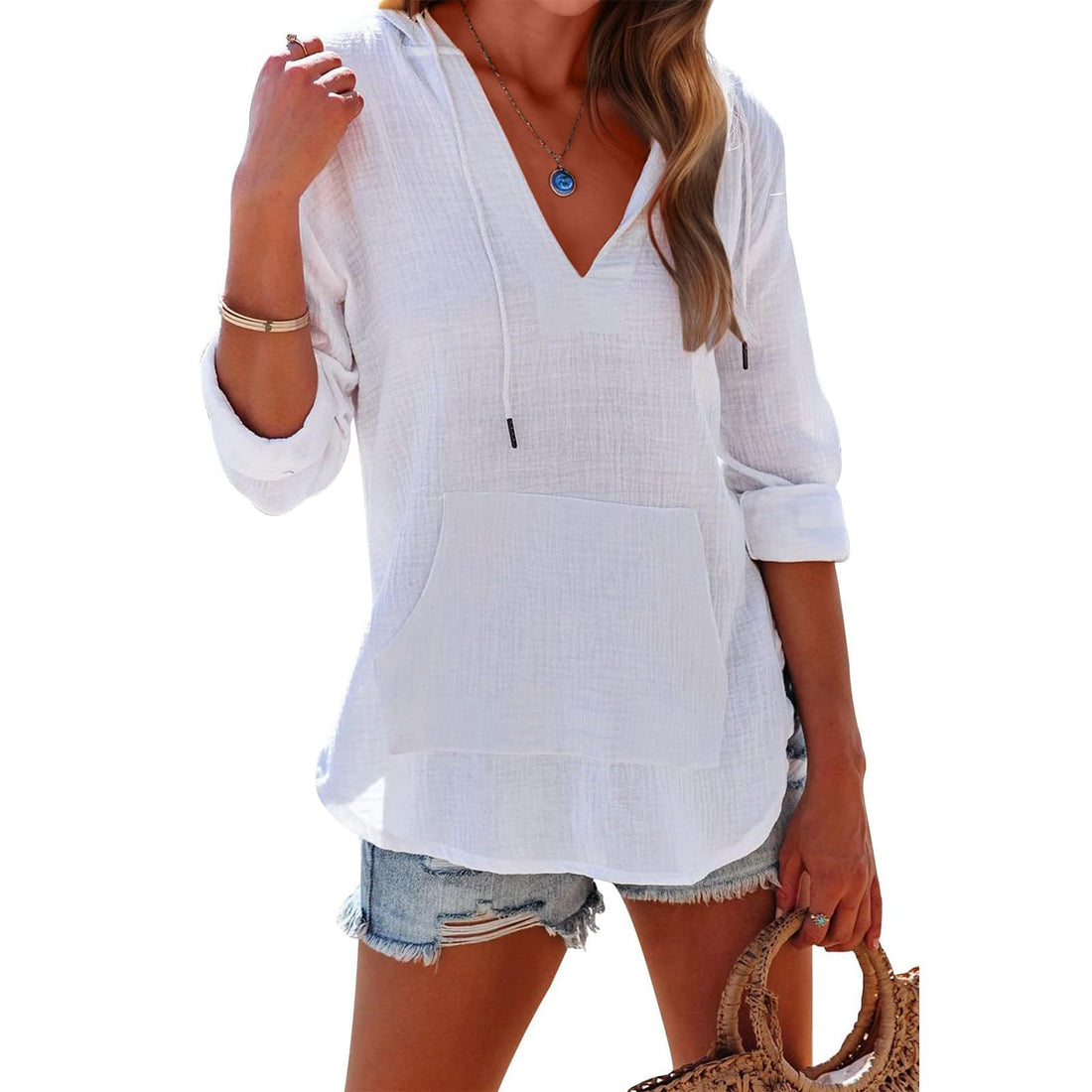 Raine – Lightweight Hooded Pocket Top – Women’s fashion piece