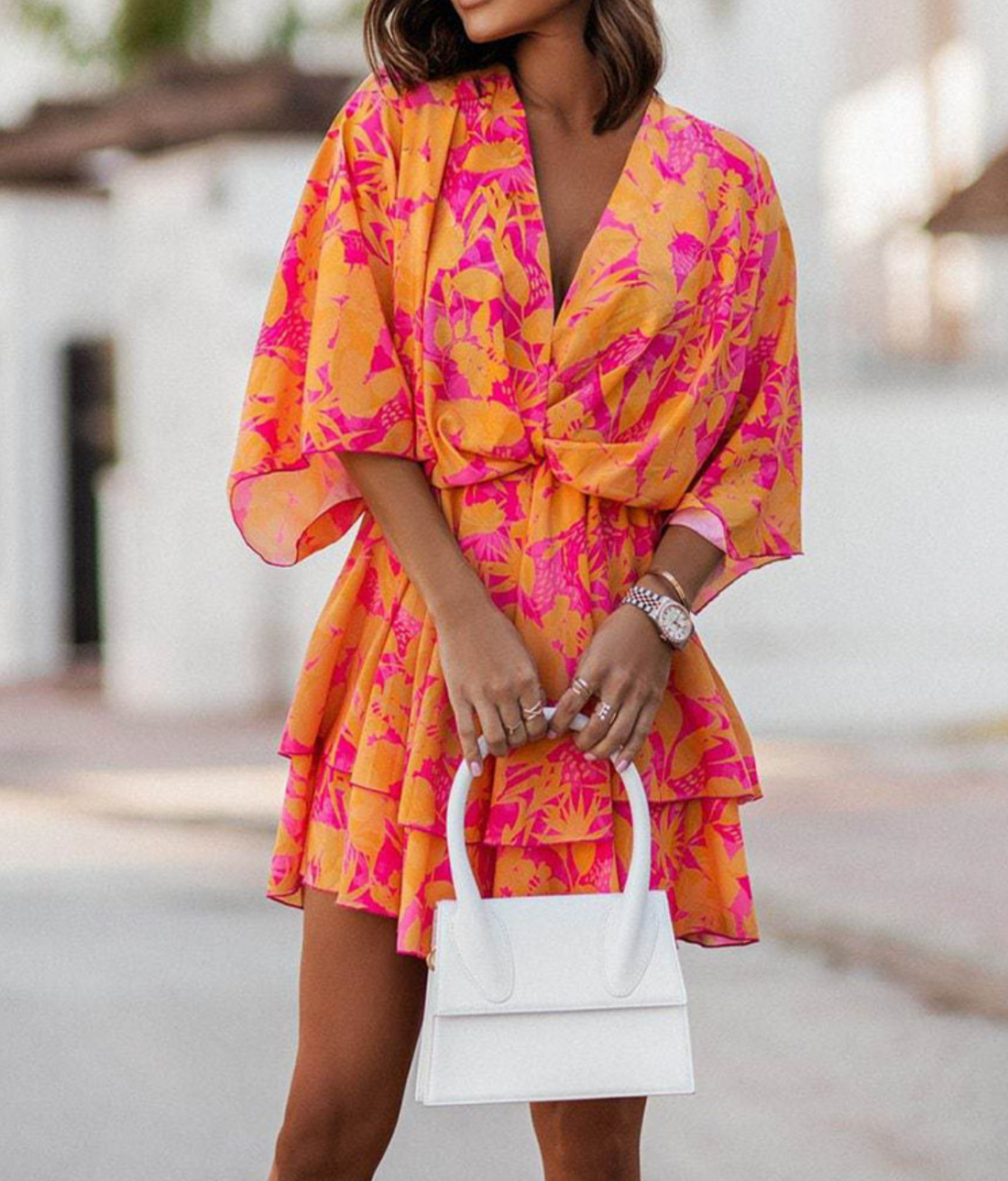 Valeria Bohemian Floral Mini Dress – Women’s fashion piece