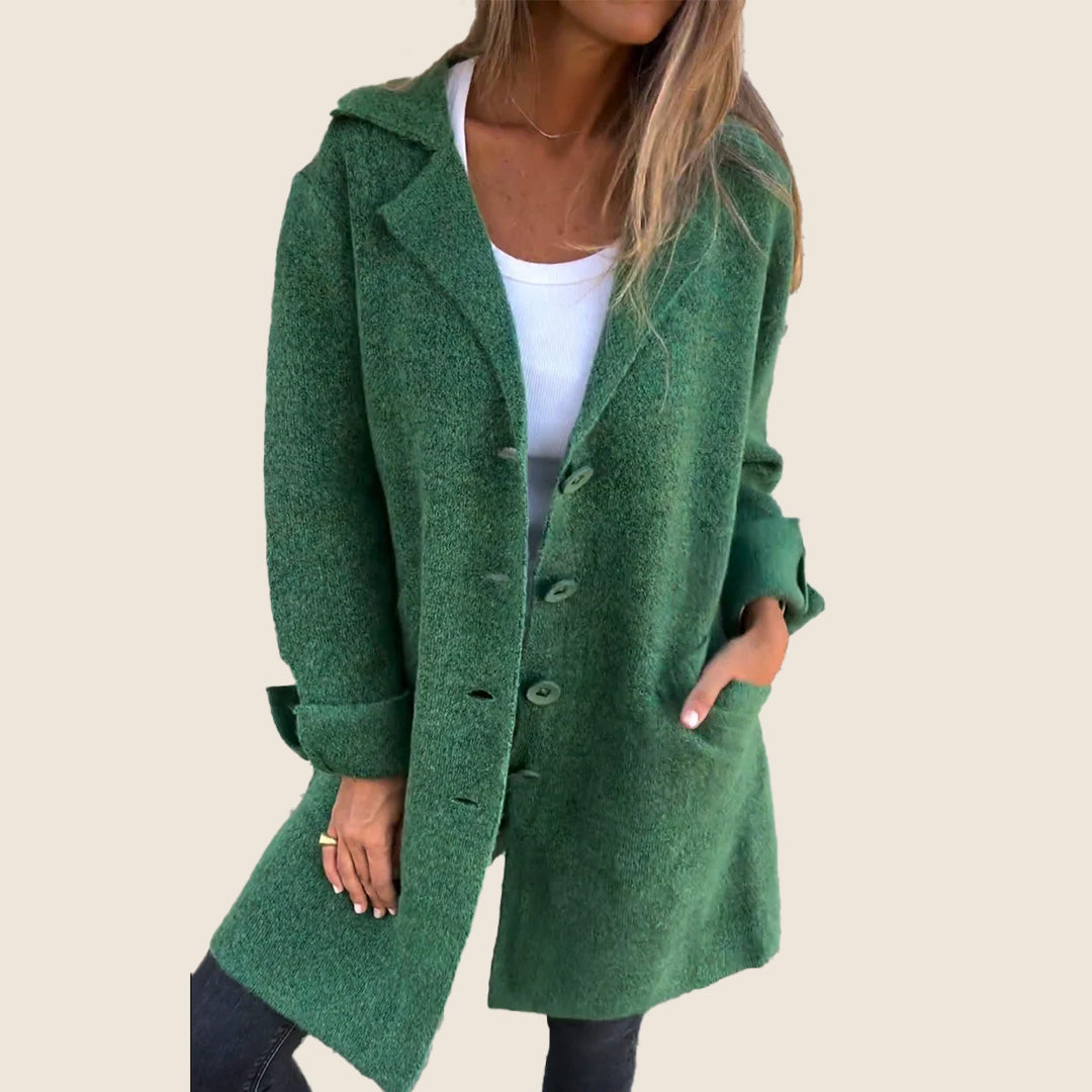 Eloise – Textured Button Front Coat