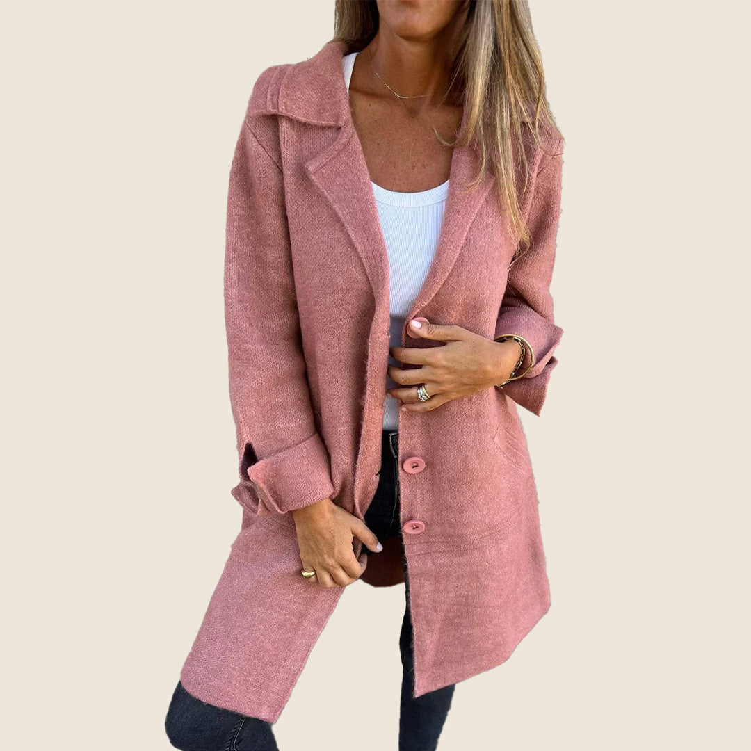 Eloise – Textured Button Front Coat
