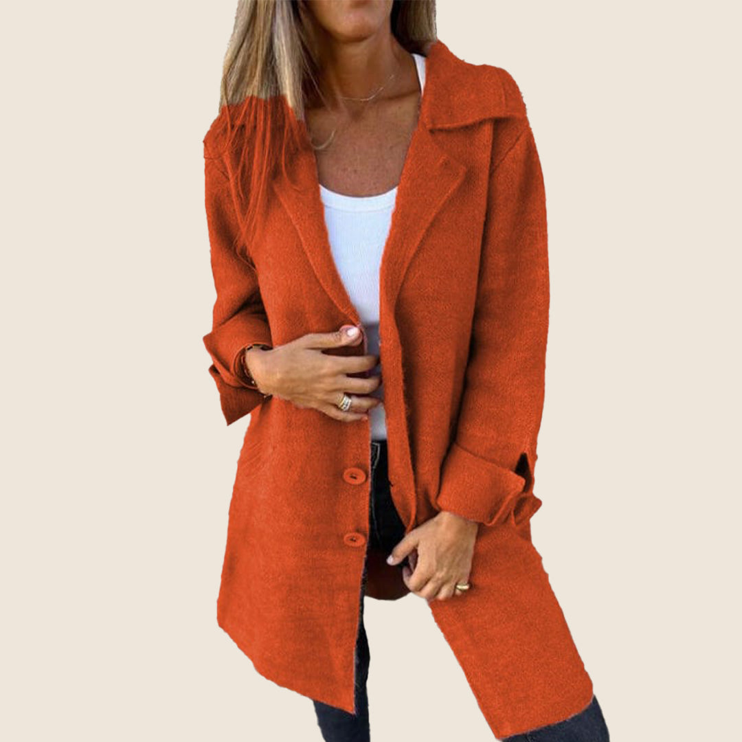 Eloise – Textured Button Front Coat