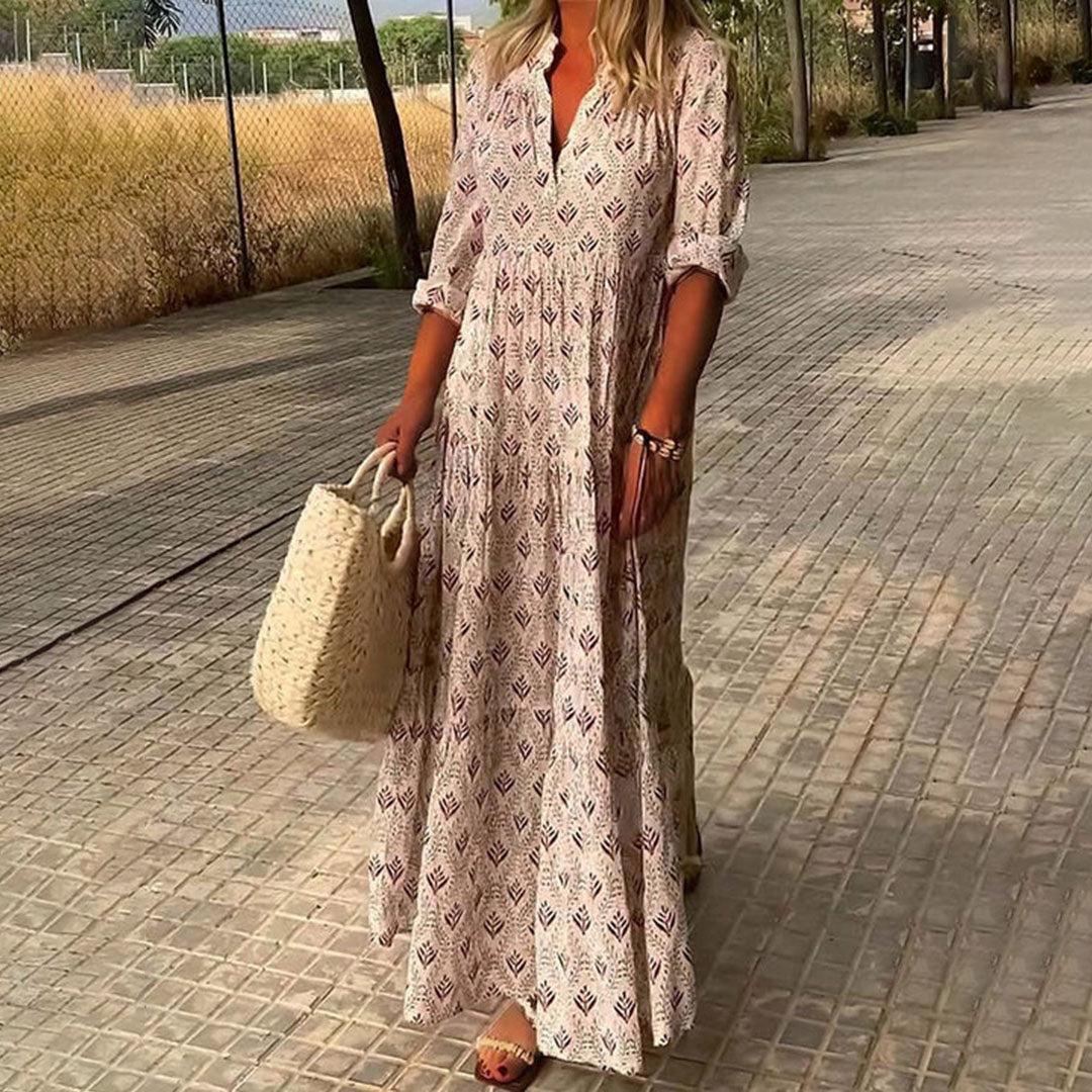 Nora Elegant Boho Maxi Dress