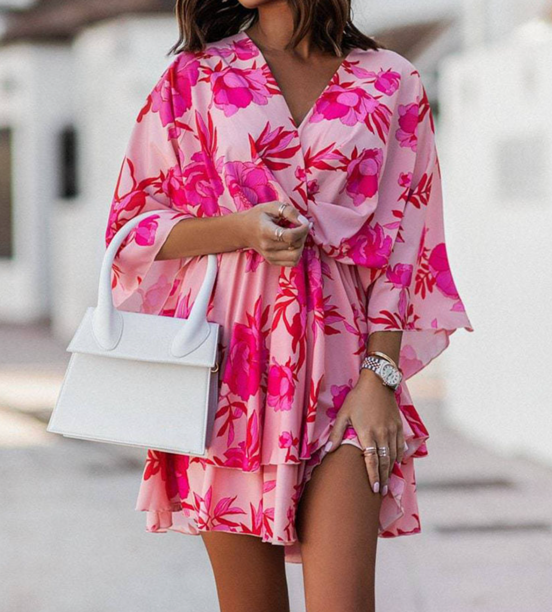 Valeria Bohemian Floral Mini Dress