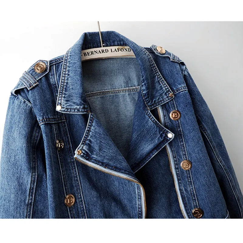 Drew Cropped Moto Accent Jacket – Women’s fashion piece