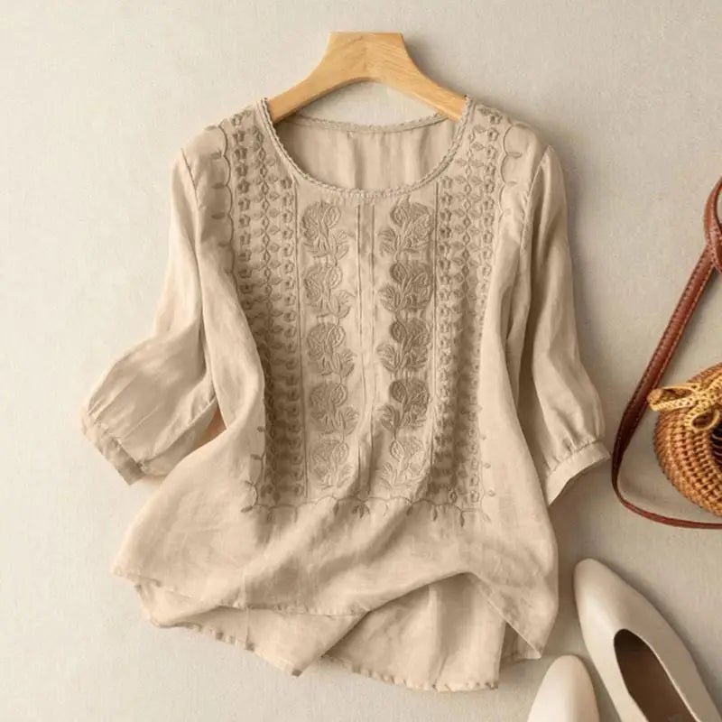 Evianne Embroidered Detail Blouse
