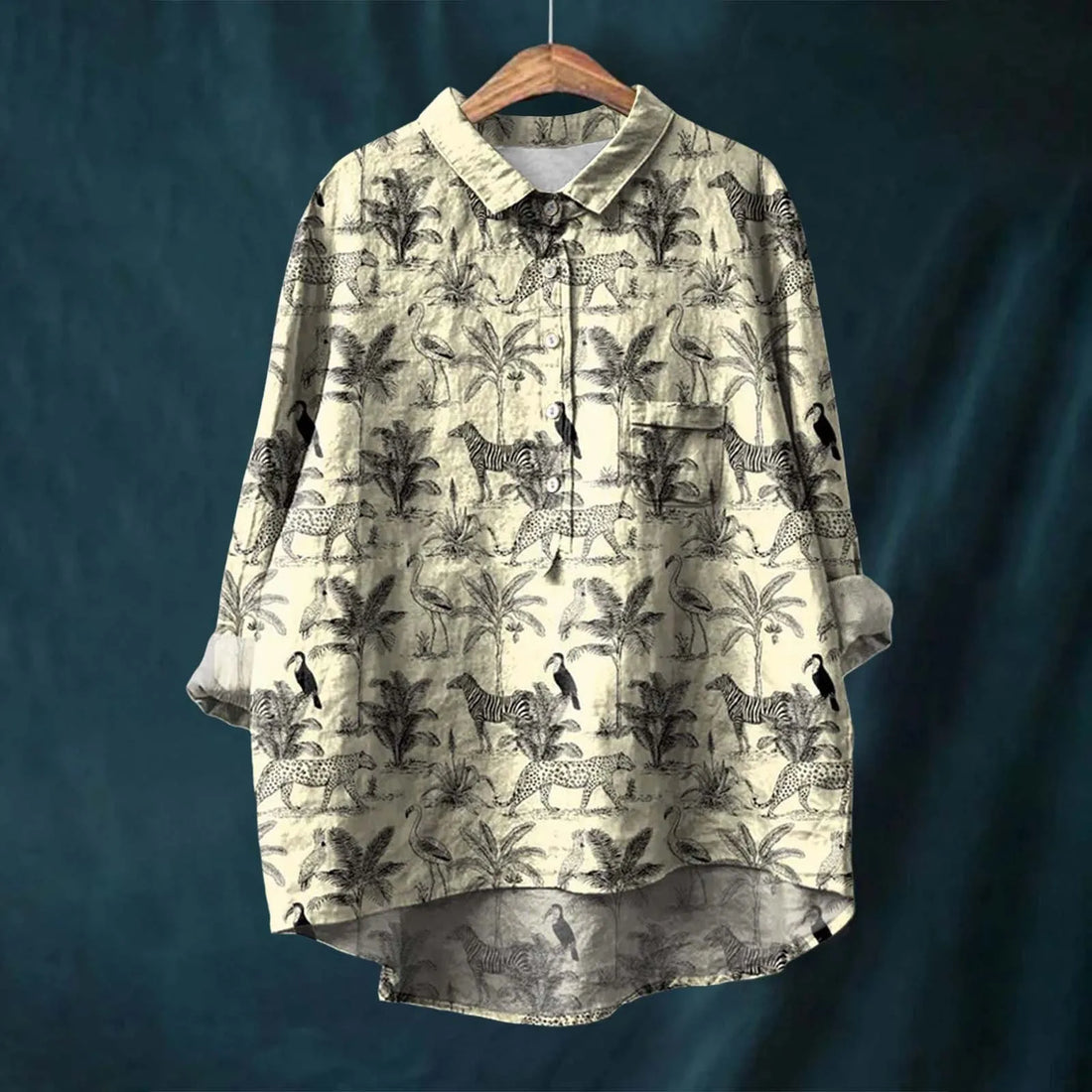 Hannah Floral Print Cotton Linen Blouse – Women’s fashion piece