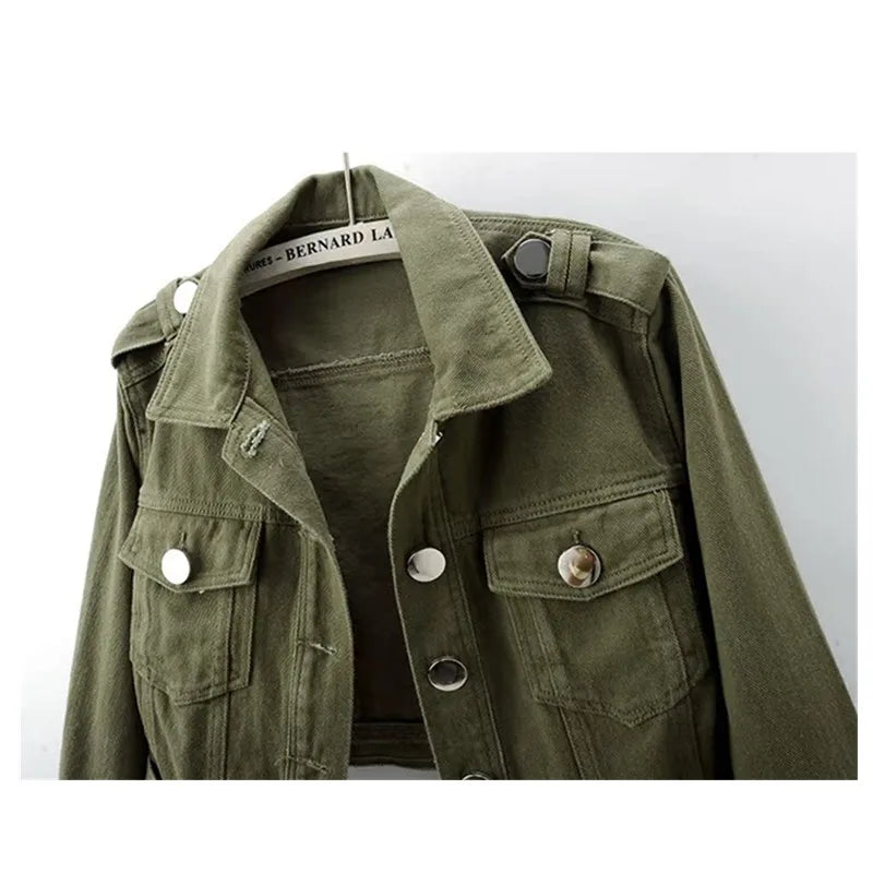 Romi Cropped Cotton Utility Jacket – Women’s fashion piece