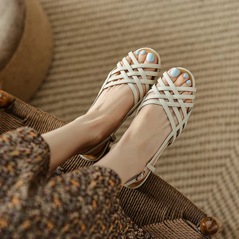 Alina Woven Flat Sandals