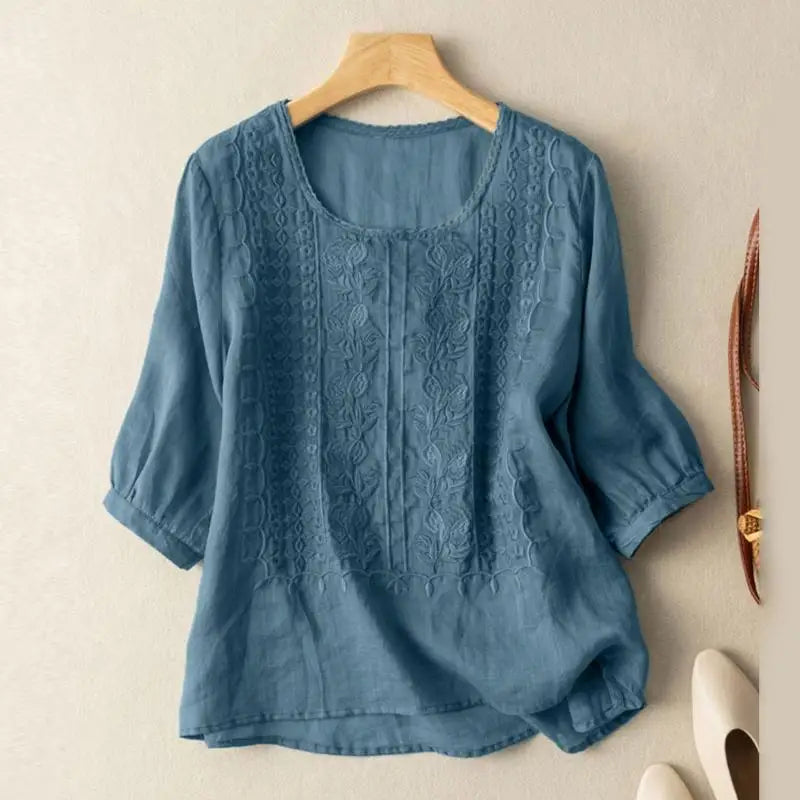 Evianne Embroidered Detail Blouse