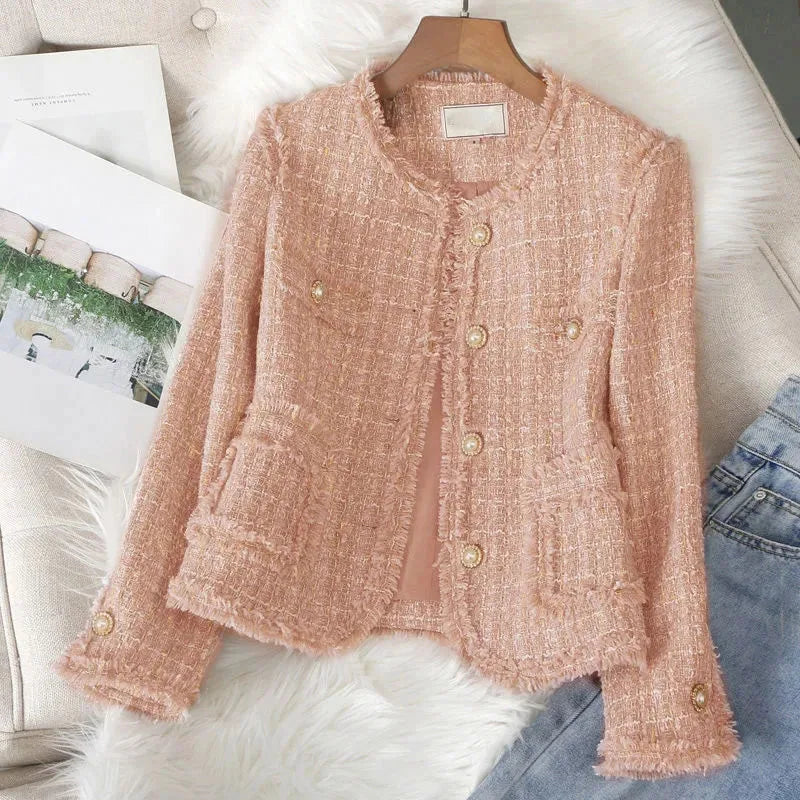 Colette Textured Pearl Button Jacket – Women’s fashion piece