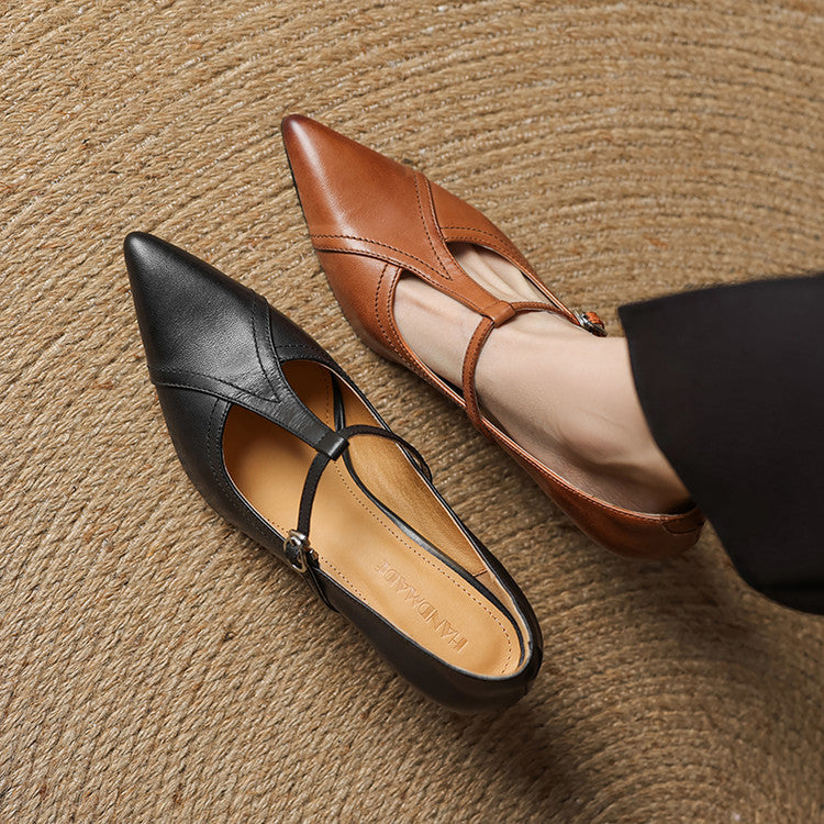 Elisse Retro T Strap Mid Heel