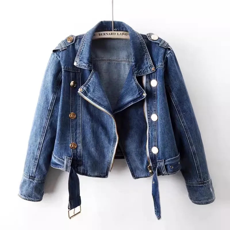 Drew Cropped Moto Accent Jacket – Women’s fashion piece