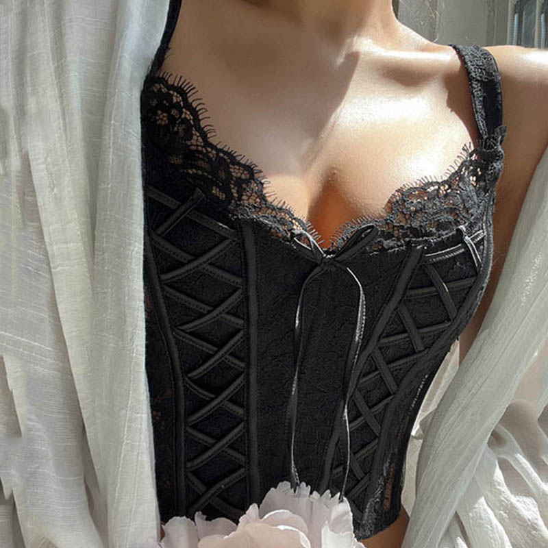 Celine Embroidery French Corset Bra – Women’s fashion piece