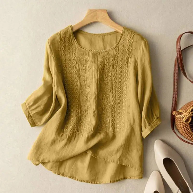 Evianne Embroidered Detail Blouse – Women’s fashion piece