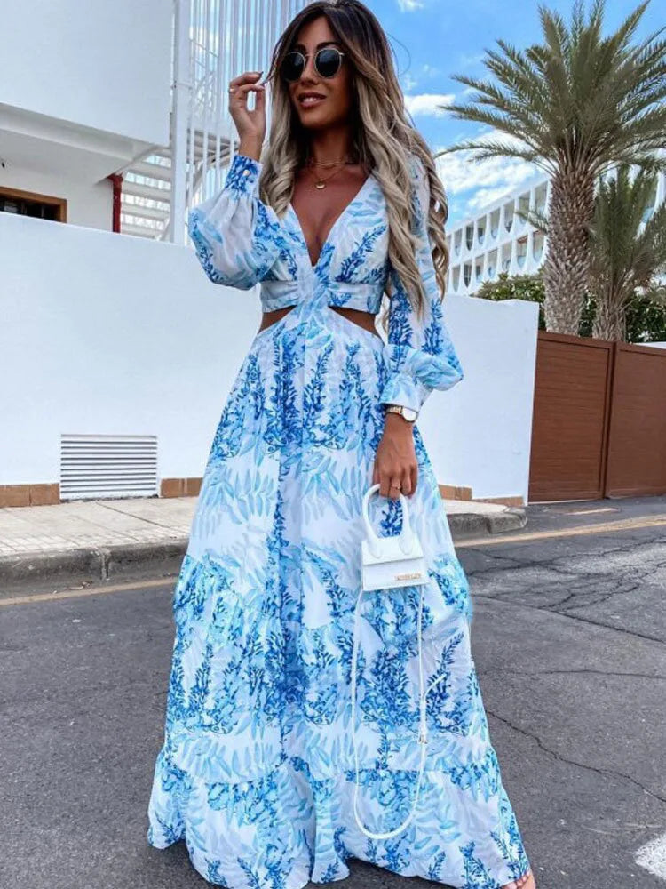 Amélie V Neck Maxi Dress – Women’s fashion piece