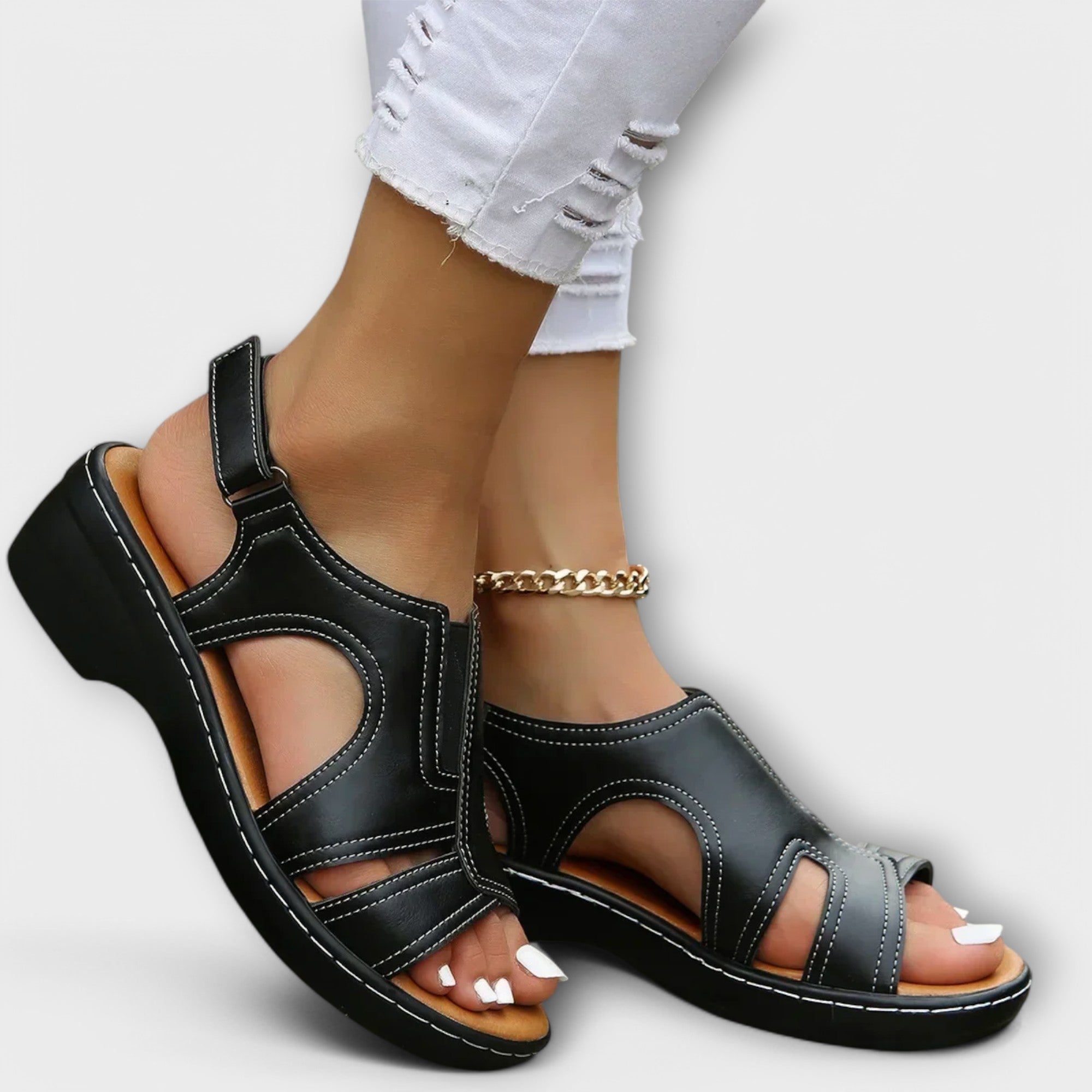 Christina | Comfort Enhanced Orthopedic Leather Sandals