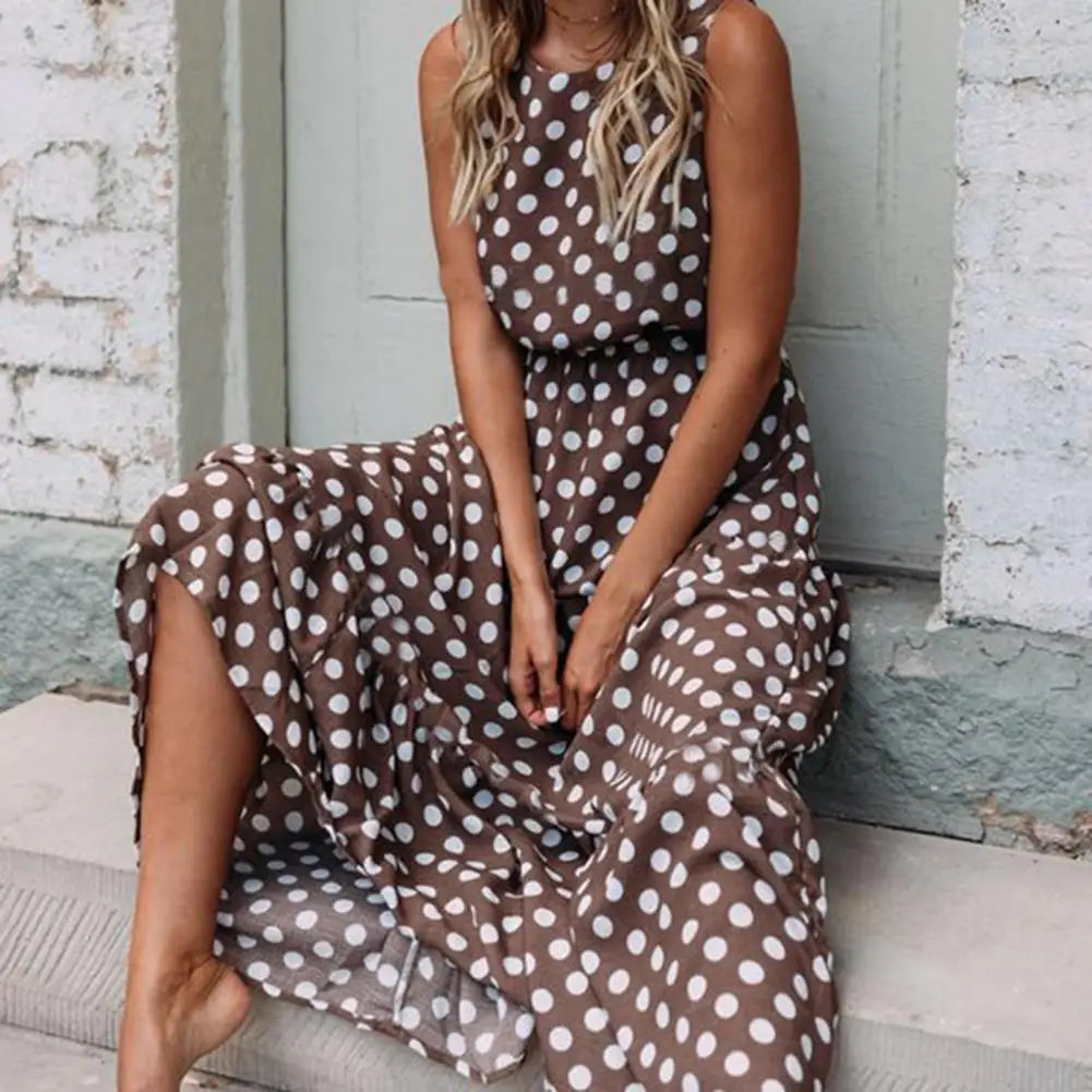 Capri Dotted Maxi Dress – Women’s fashion piece