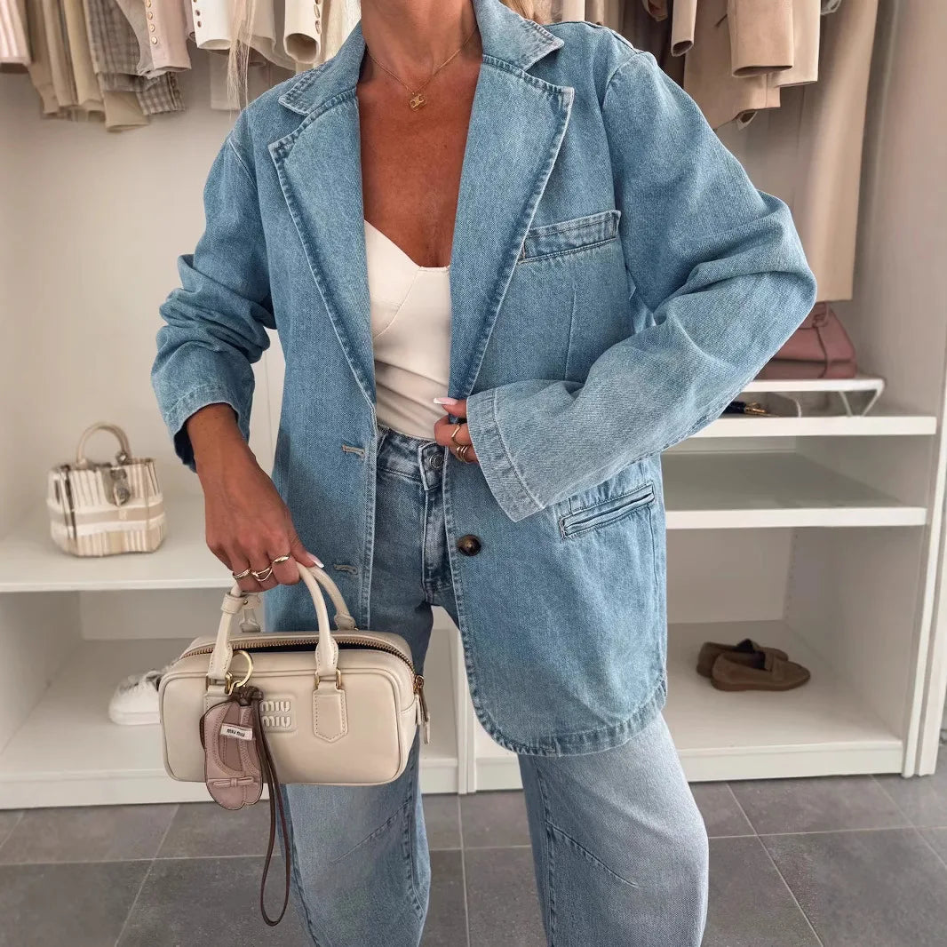 Isla Relaxed Denim Blazer – Women’s fashion piece