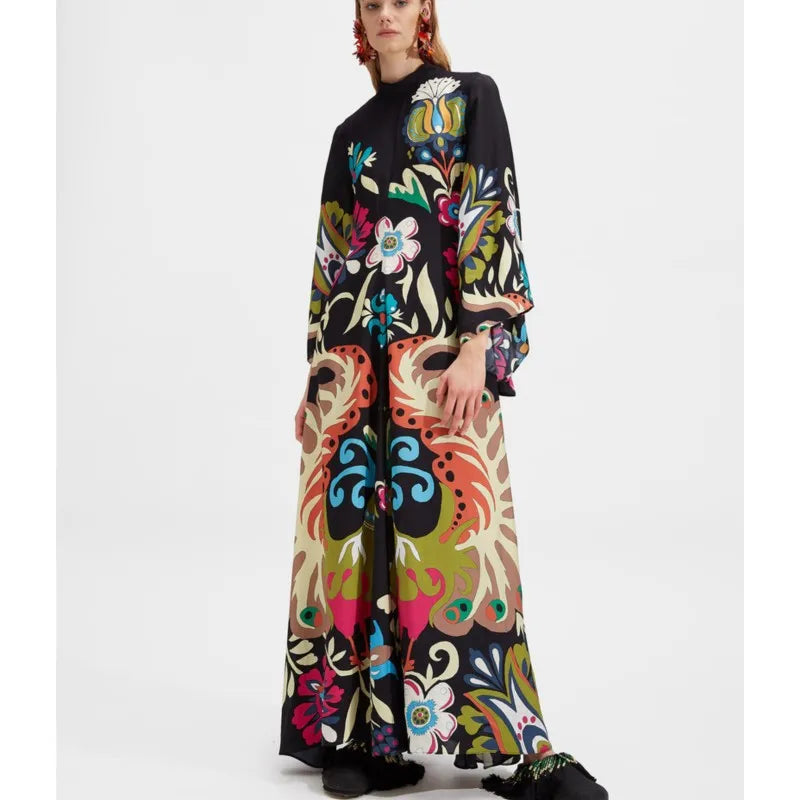 Sculpted Elegance™ Floral Maxi Dress – Women’s fashion piece