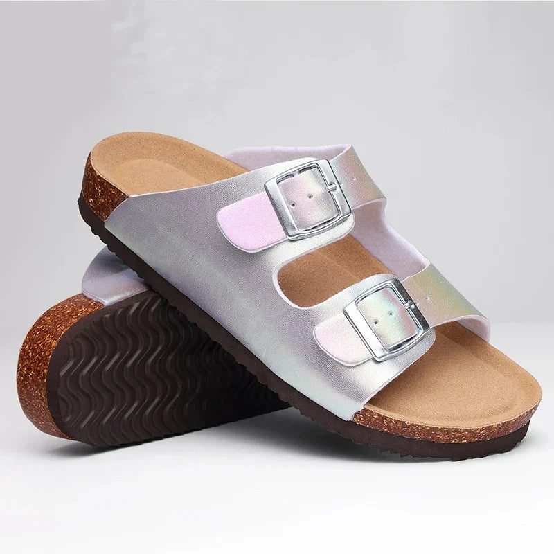 Zafrina Double Buckle Comfort Sandals