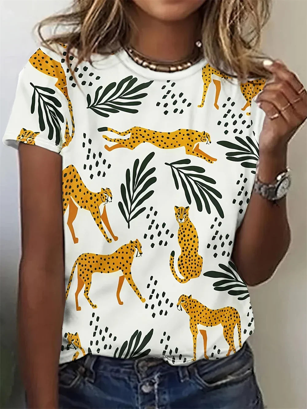 Zosia Animal Print Nature Inspired Top