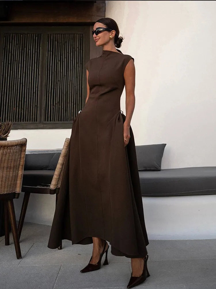 Aria | Pleated A Line Evening Dress