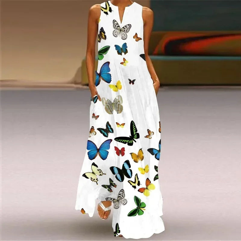 Aurelia™ Butterfly Bloom A Line Dress – Women’s fashion piece