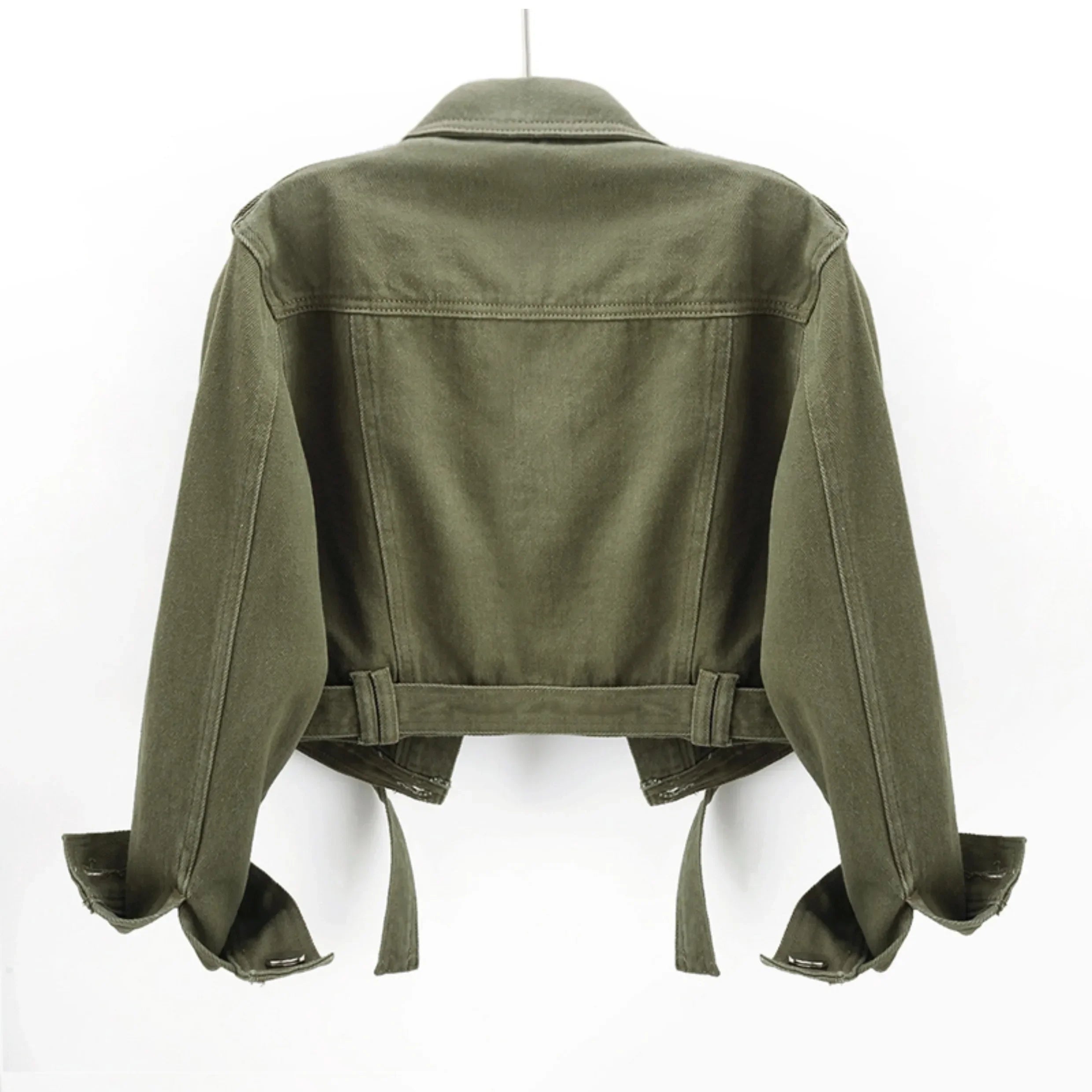 Romi Cropped Cotton Utility Jacket