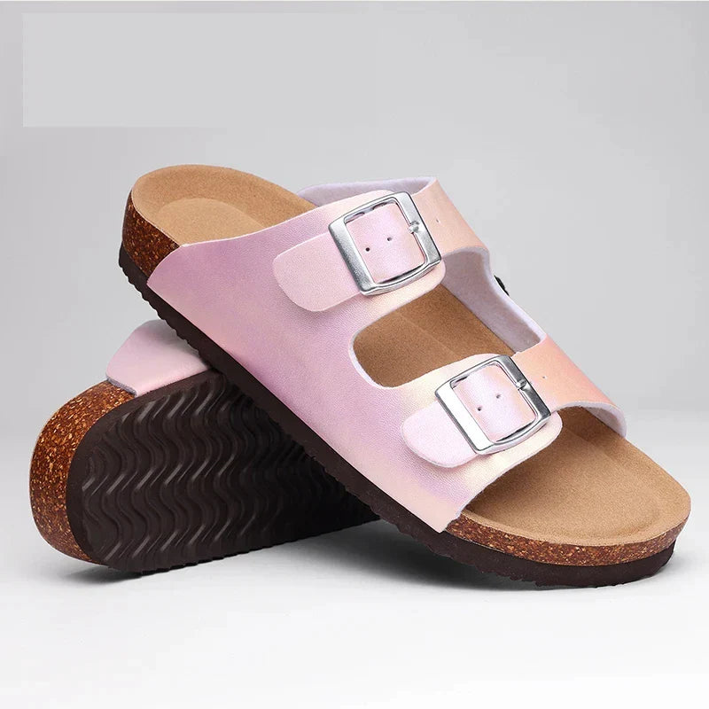 Zafrina Double Buckle Comfort Sandals