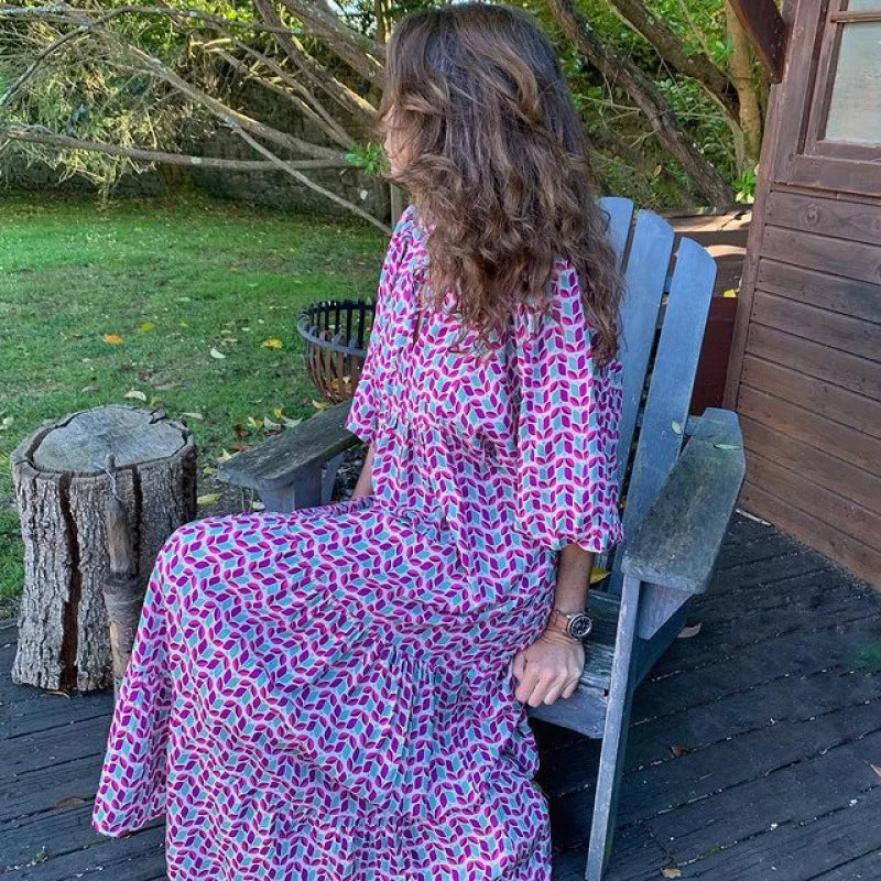 Elysia | Floral Print Boho Maxi Dress – Women’s fashion piece