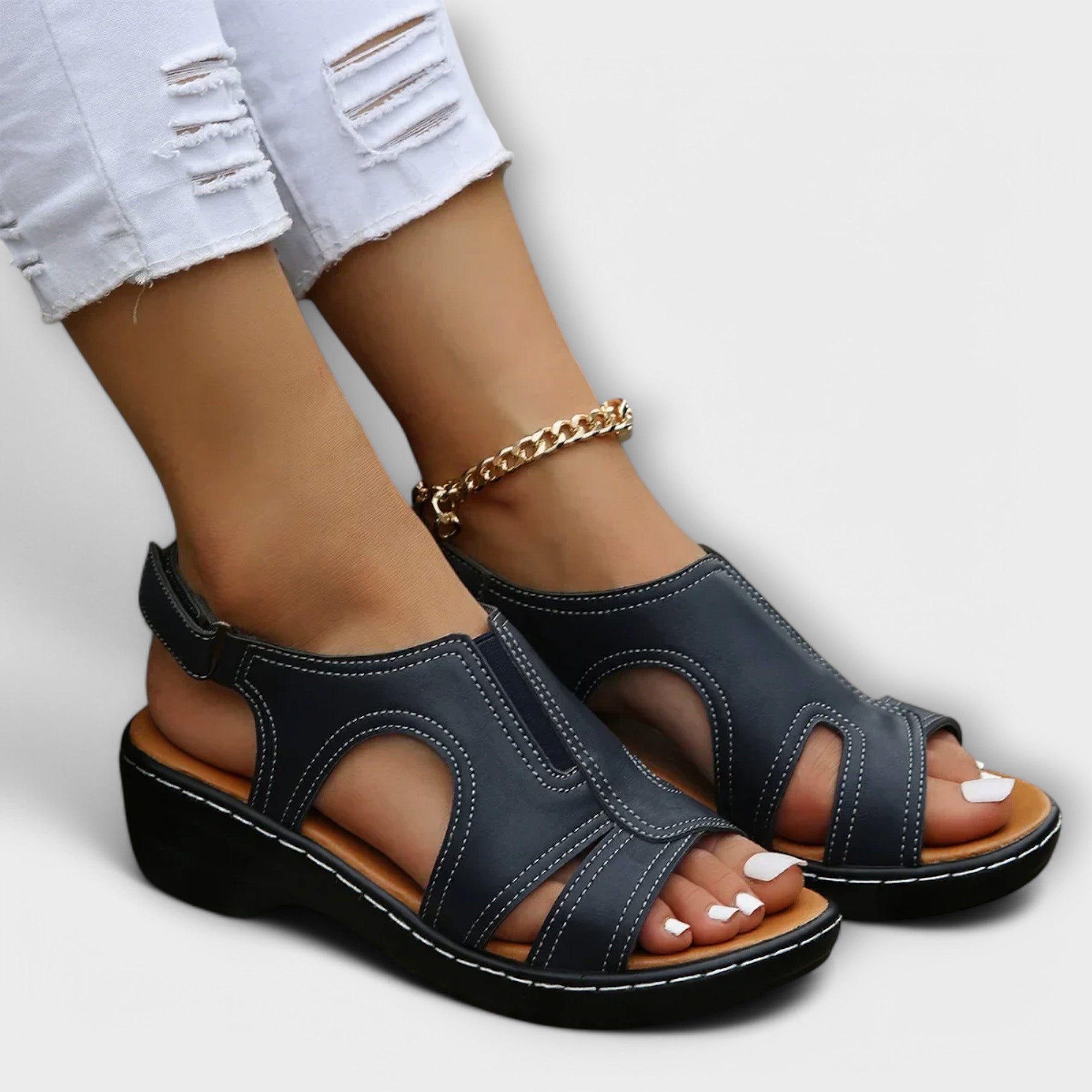 Christina | Comfort Enhanced Orthopedic Leather Sandals