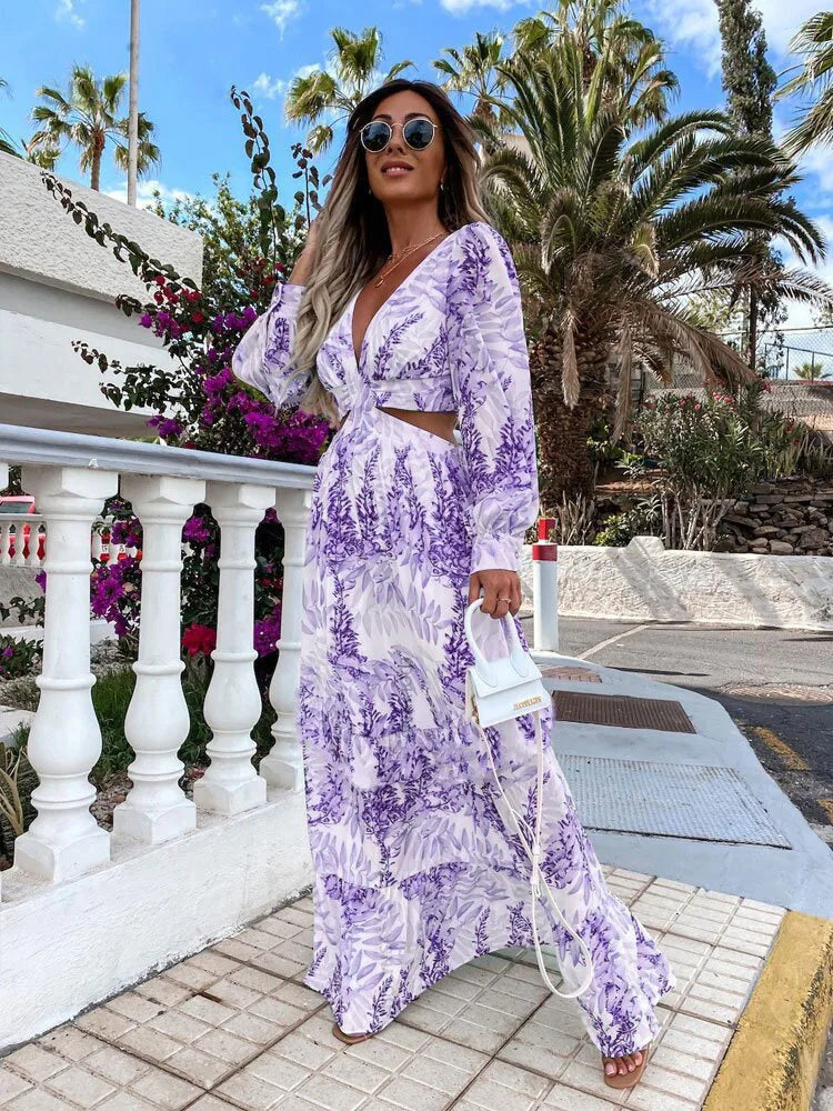 Amélie V Neck Maxi Dress – Women’s fashion piece