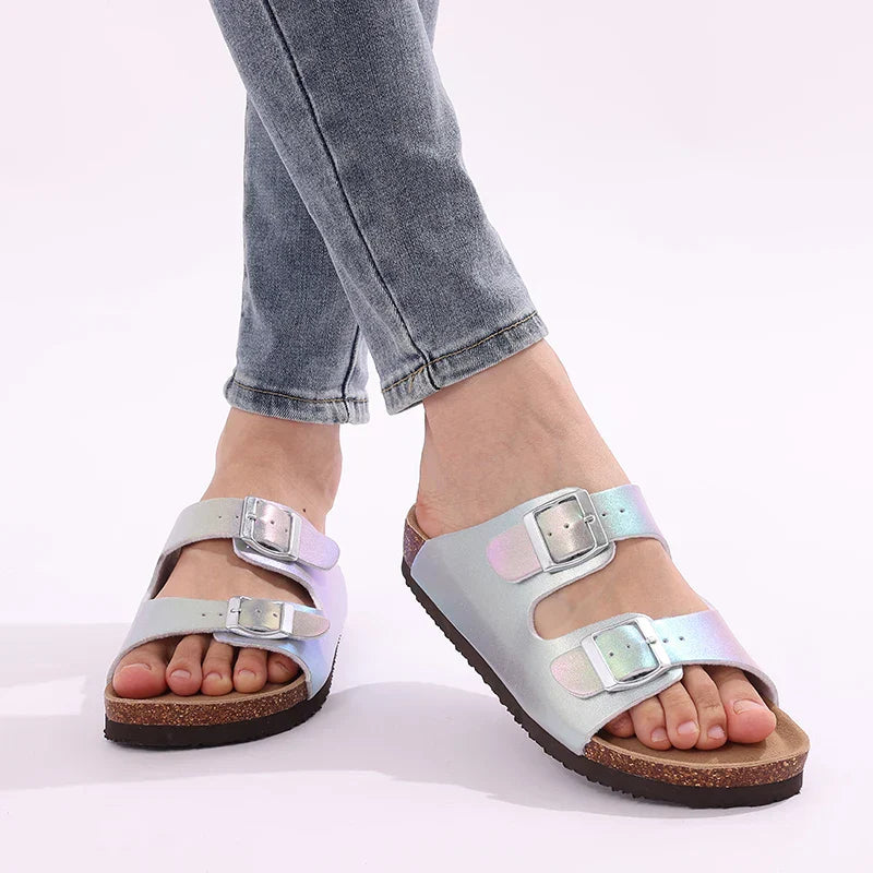 Zafrina Double Buckle Comfort Sandals