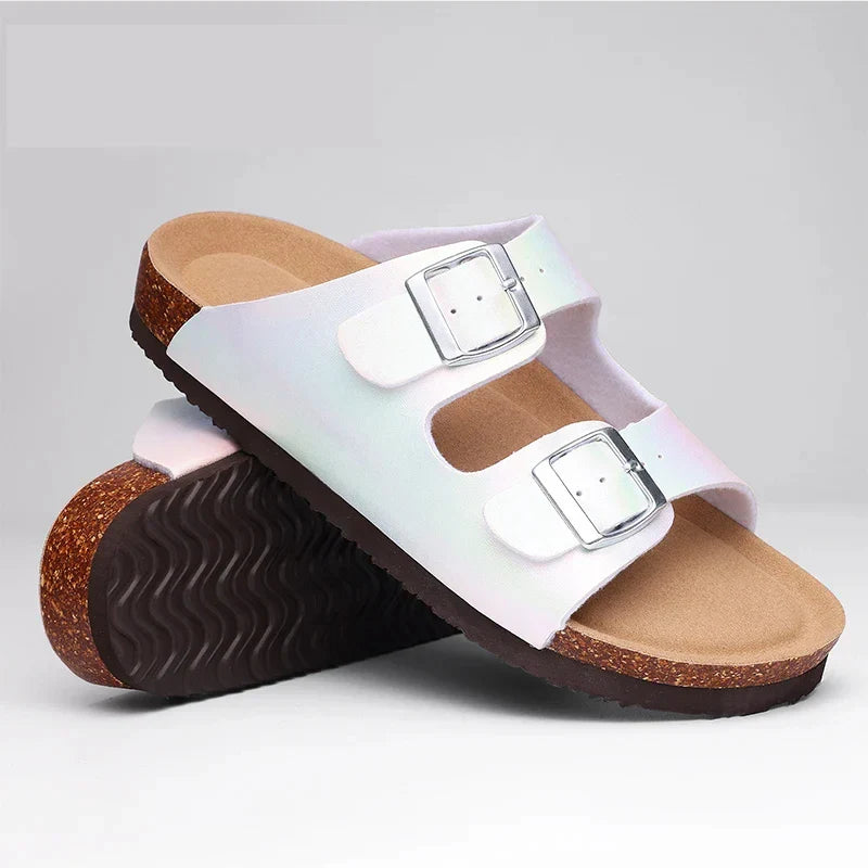 Zafrina Double Buckle Comfort Sandals