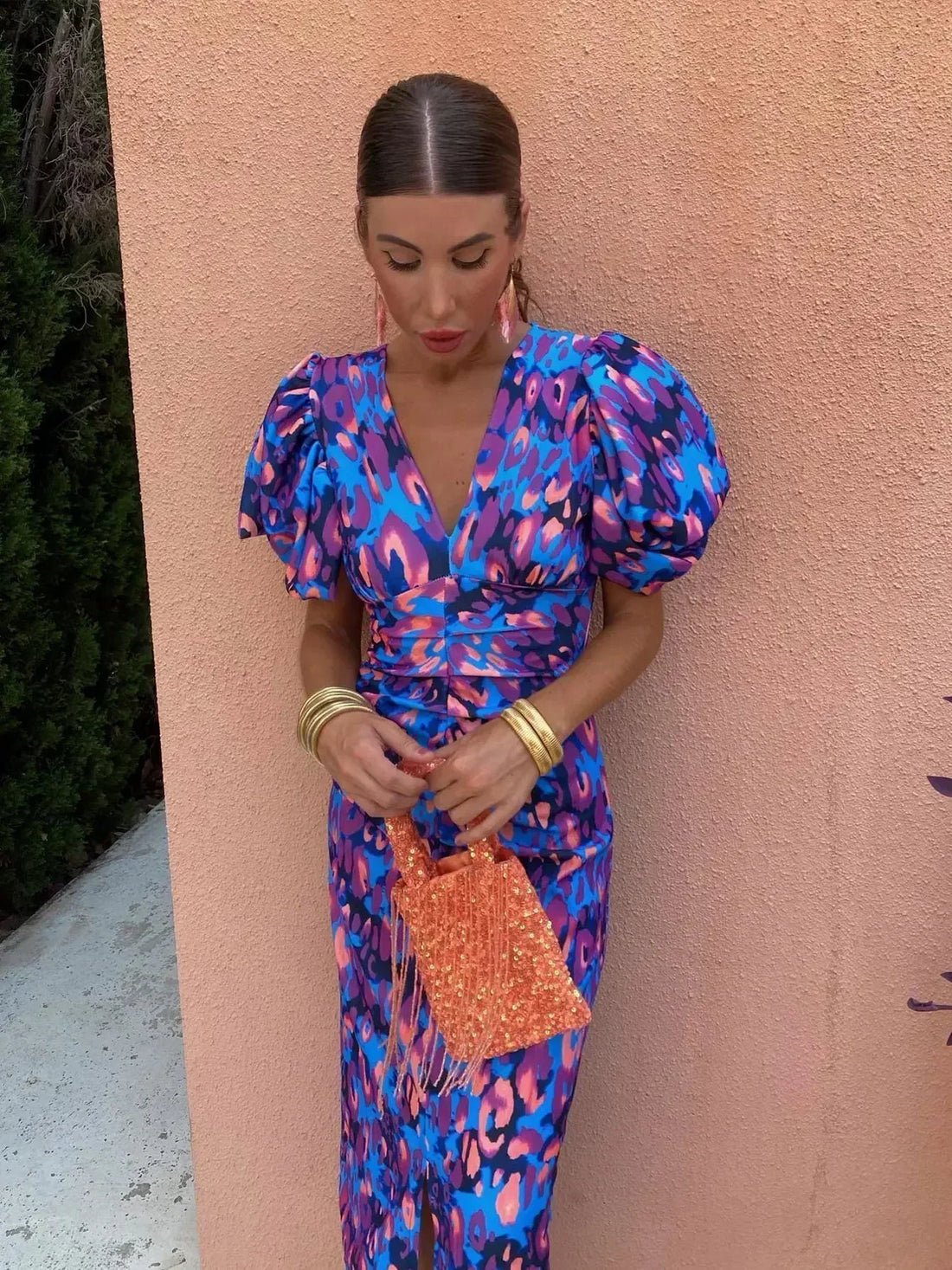 Loren Vibrant Puff Sleeve Dress – Women’s fashion piece