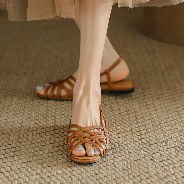 Alina Woven Flat Sandals – Women’s fashion piece