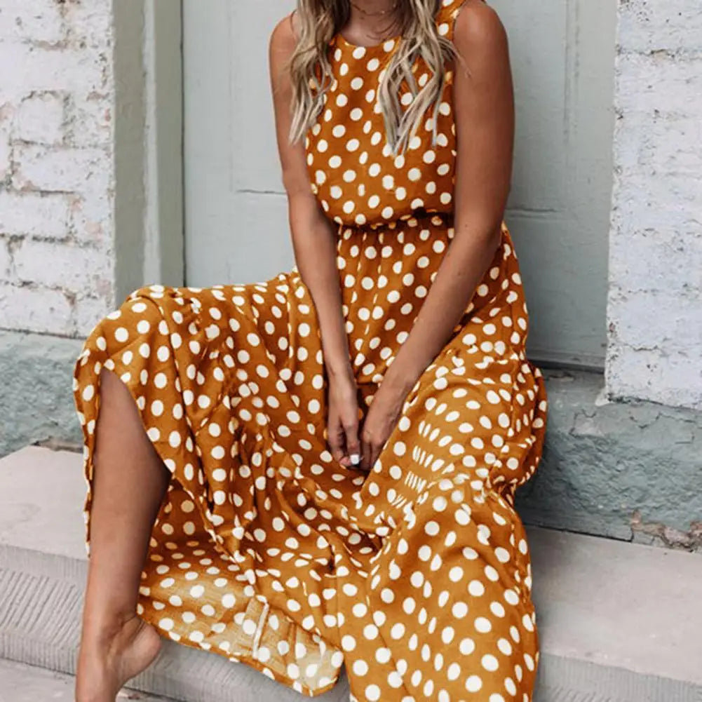 Capri Dotted Maxi Dress – Women’s fashion piece