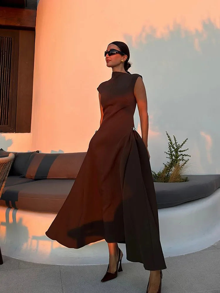 Aria | Pleated A Line Evening Dress