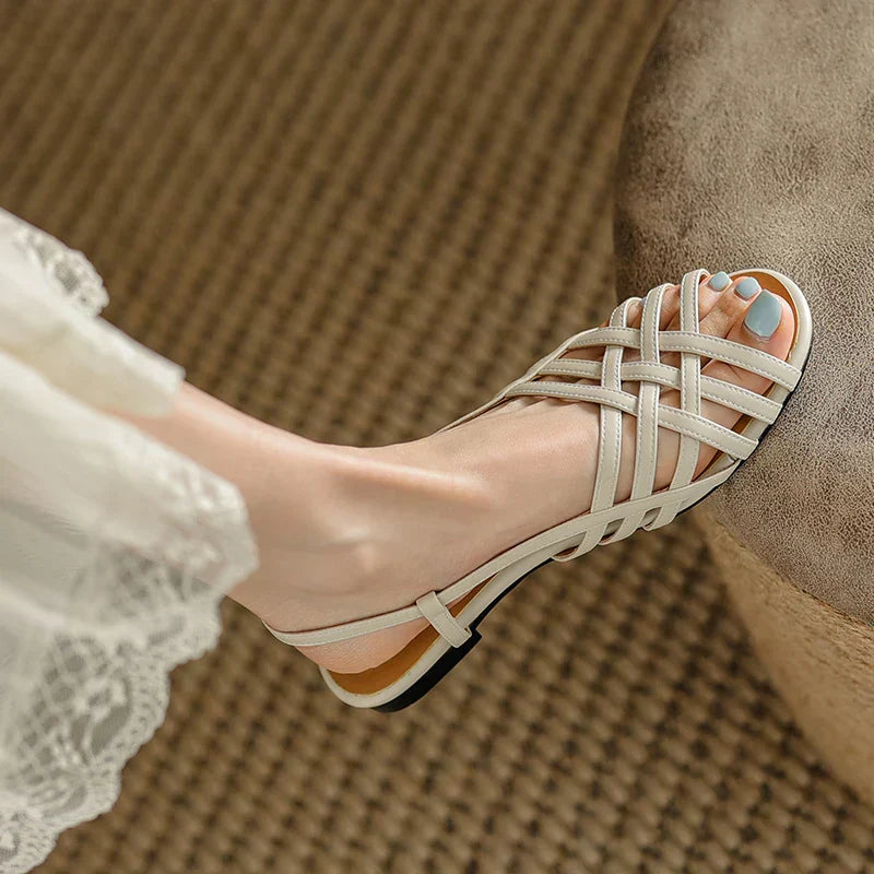 Alina Woven Flat Sandals