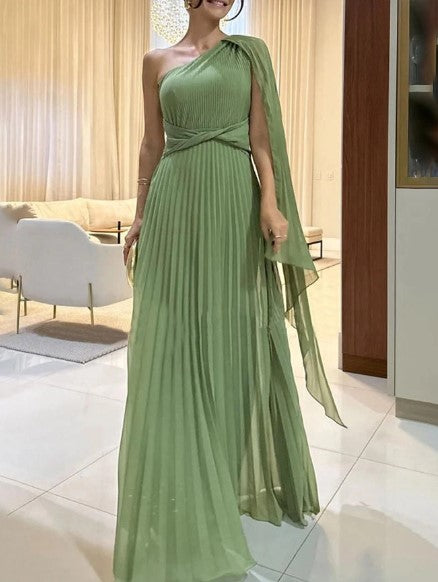 Dalila Off Shoulder Pleated Maxi Dress – Women’s fashion piece