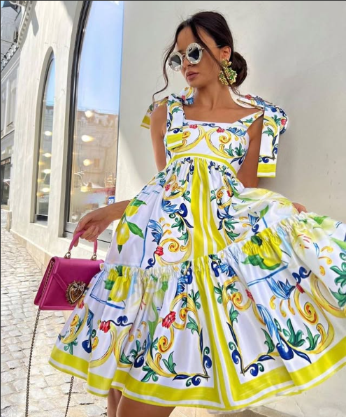 Serena Lace Up Floral Maxi Dress – Women’s fashion piece