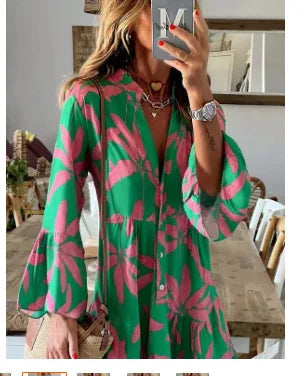Everlen™ Boho Bloom Midi Dress – Women’s fashion piece
