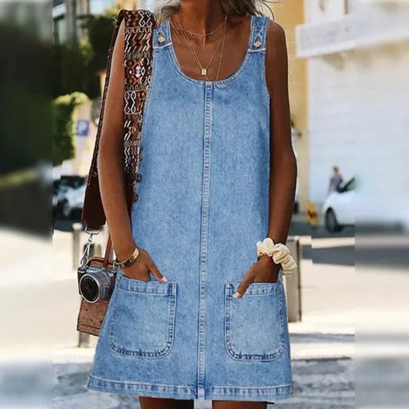 Sofia™ | Practical And Lightweight Denim Summer Dress – Women’s fashion piece